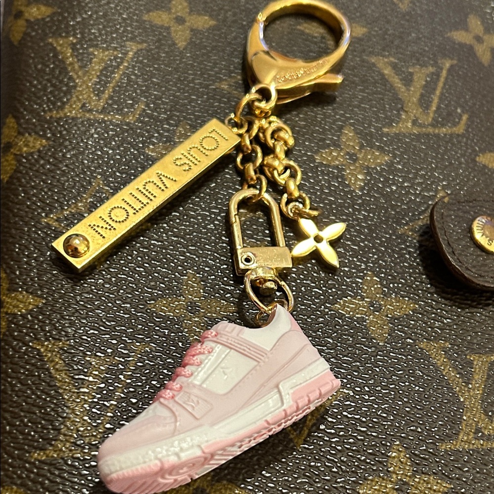 Louis Vuitton Pink Sneaker Charm Keychain